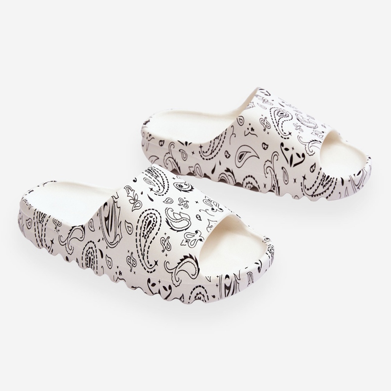 PS1 Fashionable Women's Slippers On A Massive Platform White Lorette 1