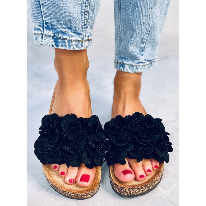 BM Cork slippers with flowers from Brice Black 2