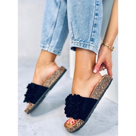 BM Cork slippers with flowers from Brice Black 1