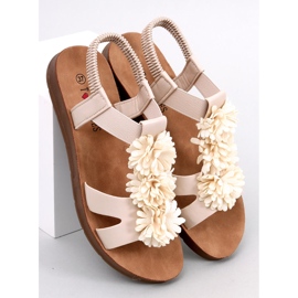 Astaire Beige Flower Sandals 1
