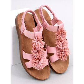 BM Astaire Pink Flower Sandals 1