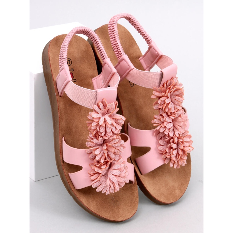 BM Astaire Pink Flower Sandals 1
