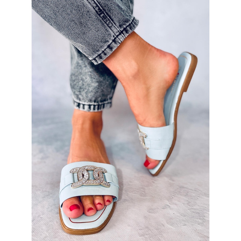 BM Mille Blue cubic zirconia slides 1