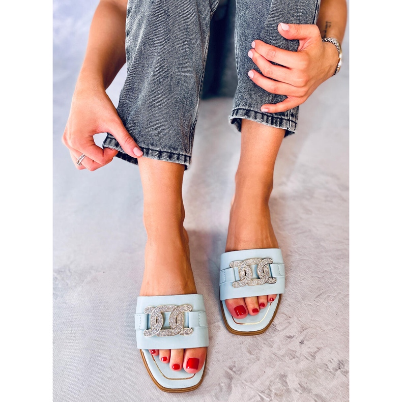 BM Mille Blue cubic zirconia slides 2