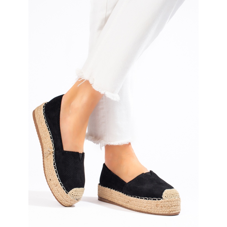 SHELOVET Espadrilles on the platform black 2