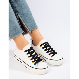Women's sneakers on the platform Shelovet white 1