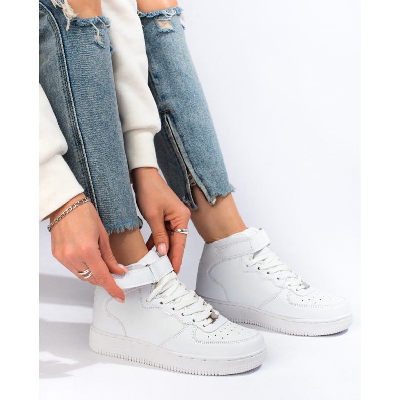 Women's white Shelovet high sneakers 1
