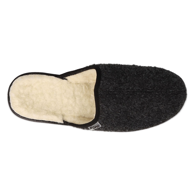 Dr.ORTO Befado men's pu slippers 000M326 black, insulated with sheep wool 2