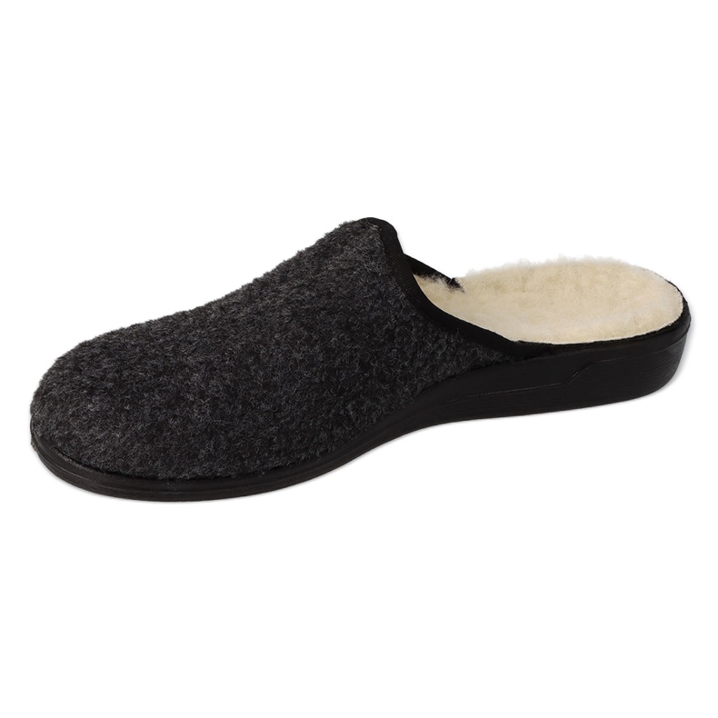 Dr.ORTO Befado men's pu slippers 000M326 black, insulated with sheep wool 3
