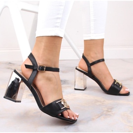 Women's sandals with a black mirror heel Filippo Ds 4502 2