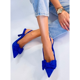 PA1 Shirley Blue Open Heel Pumps 1