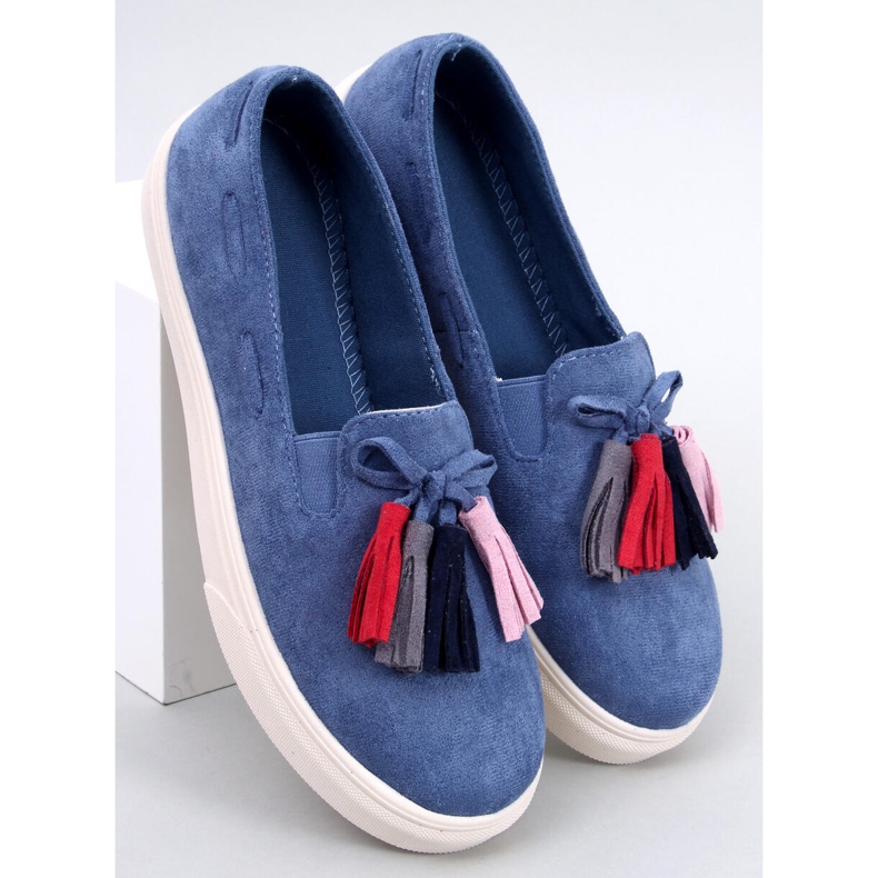 Spring sneakers with tassels from Salma Jeans blue 1