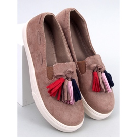 Salma Khaki Fringed Spring Sneakers beige 1