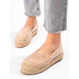 SHELOVET Espadrilles on the platform beige 1