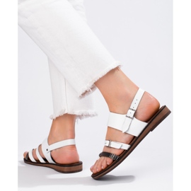 W. Potocki Potocki leather sandals white 2