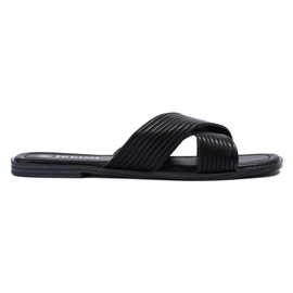 TRENDI Comfortable classic flip-flops black 2