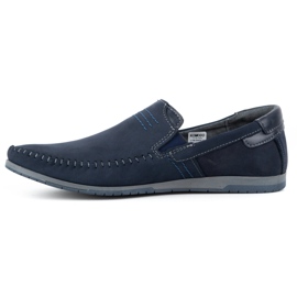 KOMODO Men's leather loafers 876 navy blue 1 KOMODO Men's leather loafers 876 navy blue 1