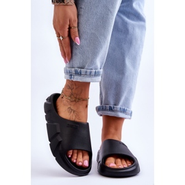 Women's Light Foam Big Star Slippers LL274594 Black 2