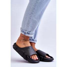 Women's Light Foam Big Star Slippers LL274594 Black 1