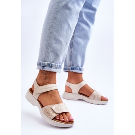 PE1 Women's Velcro Comfort Shoe Sandals Beige-Gold Grace 2 PE1 Women's Velcro Comfort Shoe Sandals Beige-Gold Grace 2