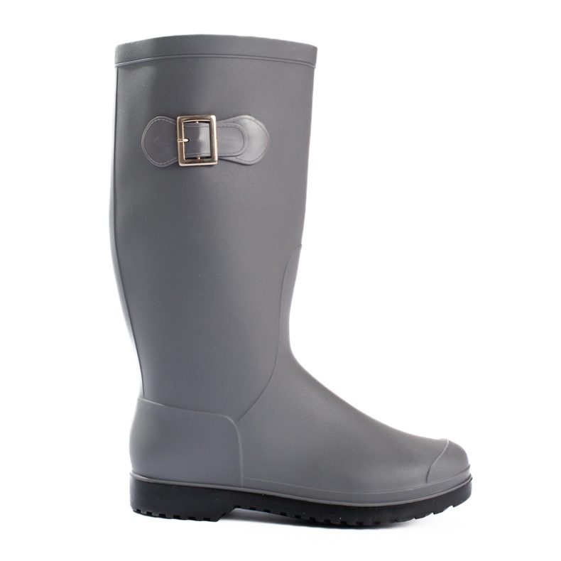 Matt Galoshes With Buckle grey 2