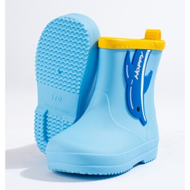 Shelovet low boots for boys with a dolphin blue 1