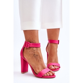 FB2 Georgina Pink Sandals On Heels 1