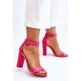 FB2 Georgina Pink Sandals On Heels 2