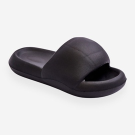 Women's Light Foam Platform Slippers Black Milton 1