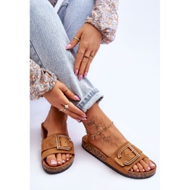 Women's Camel Festil Suede Platform Slippers brown 1