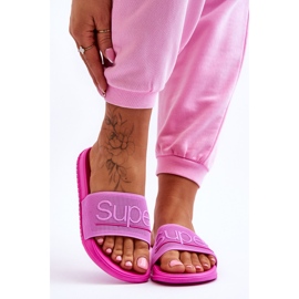 Light Women's Slippers With Fuchsia Merry Inscription pink 1
