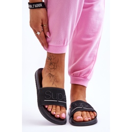 Light Women's Slippers With Black Merry Inscription 1