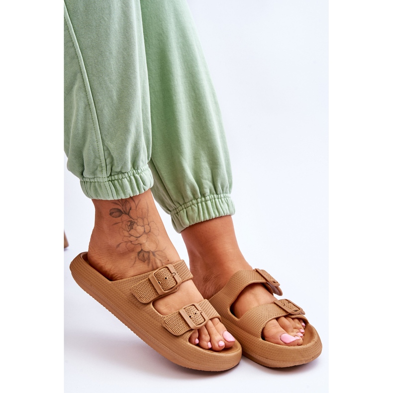 Women's Light Foam Slippers Brown Cleve 1