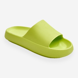 Fashionable Light Slippers On A Solid Lime Sole Rebel green 1