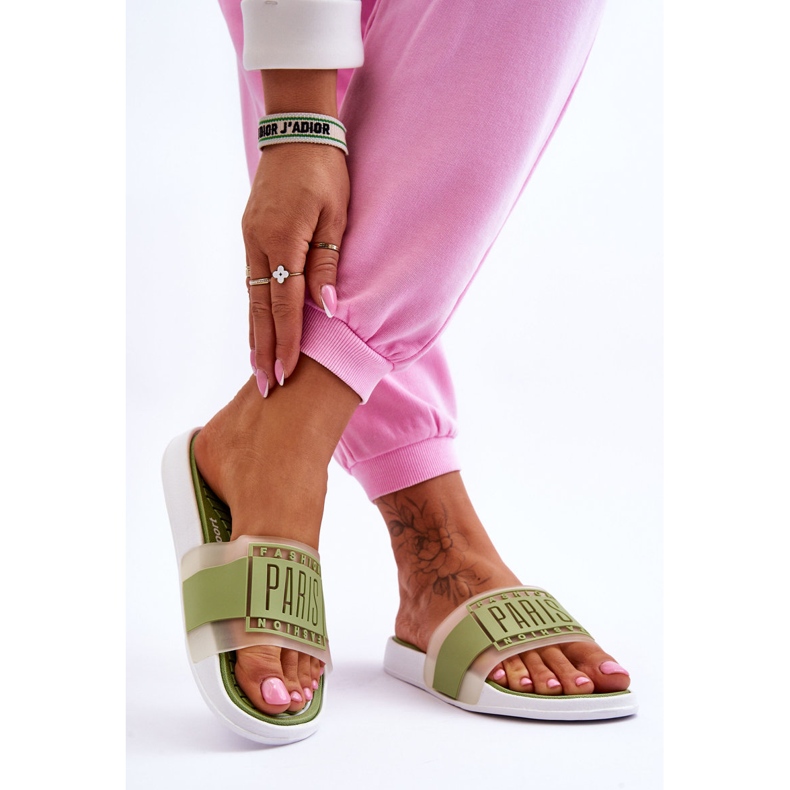 Women's Sport Slippers Green Sunrise 2