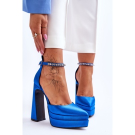 Fashionable Pumps On A Heel Blue Santoro 1 Fashionable Pumps On A Heel Blue Santoro 1