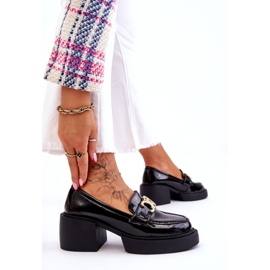 S.Barski Fashionable Pumps With Massive Heels Black Imani 3