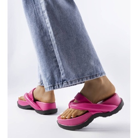 Pink platform sandals from Lachapelle 1