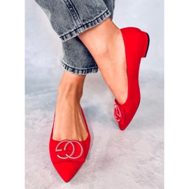 BM Ballerinas almond red nose FM3107A Red 2