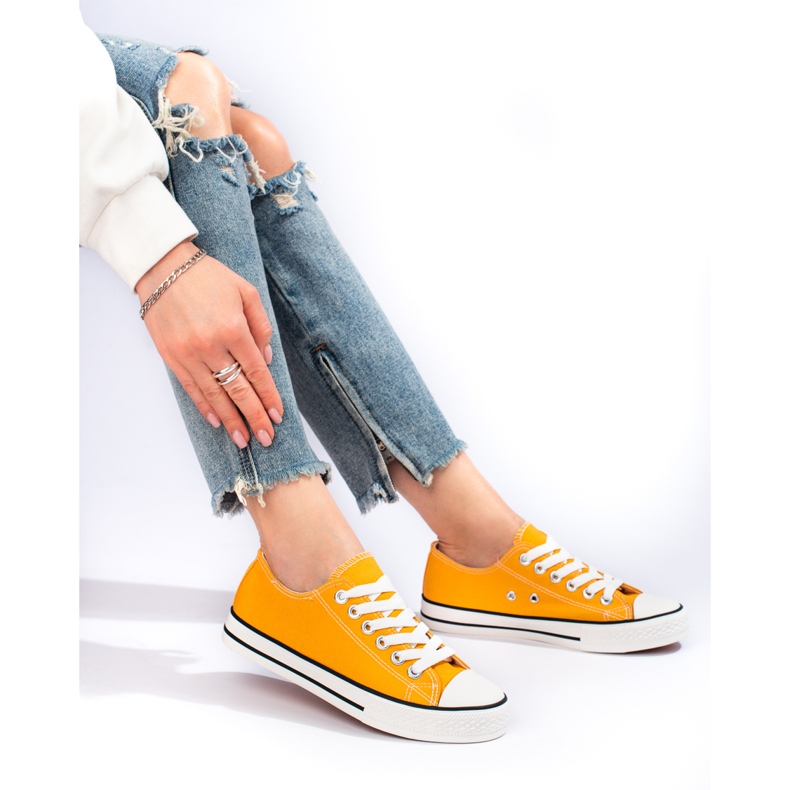 Shelovet classic yellow sneakers 1