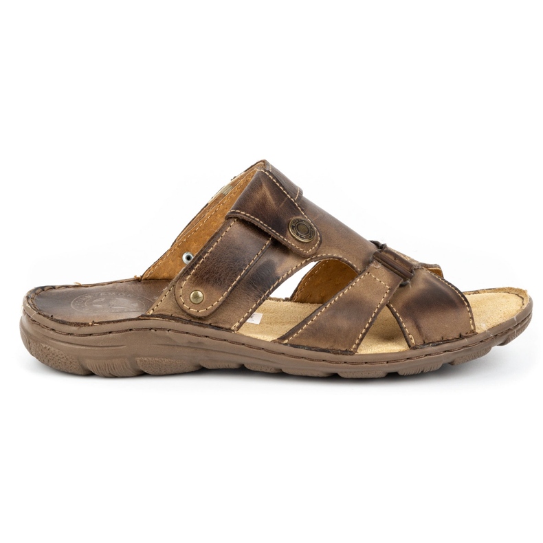 ŁUKPOL Men's slippers 866 brown 1