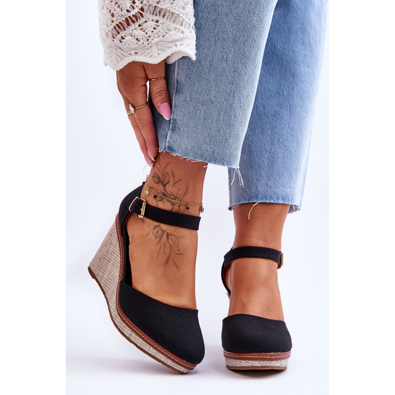 PS1 Women's Classic Wedge Sandals Black Malani 1