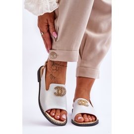 Women's Sandals With Decoration S.Barski KV-2775-49 Silver 1