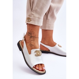 Women's Sandals With Decoration S.Barski KV-2775-49 Silver 2 Women's Sandals With Decoration S.Barski KV-2775-49 Silver 2