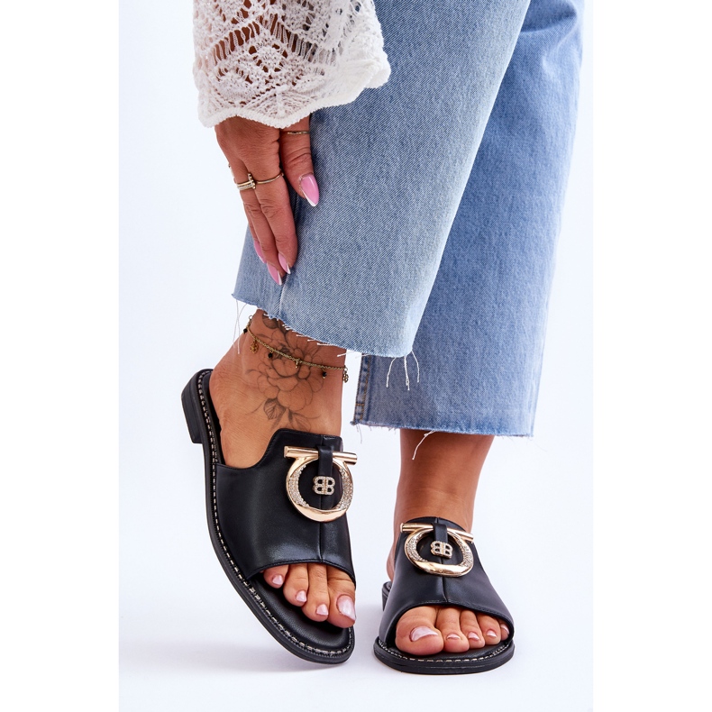 Leather Slippers Comfort Shoes S.Barski KV-2775-32 Black 1