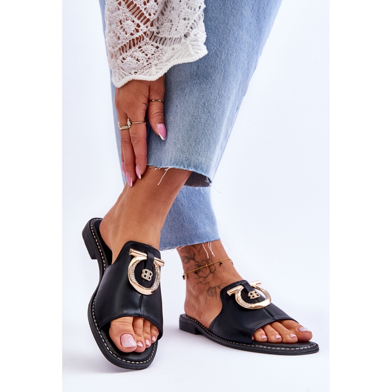 Leather Slippers Comfort Shoes S.Barski KV-2775-32 Black 2