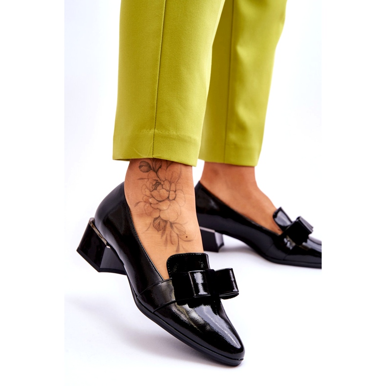 Vinceza Fashionable Patent Leather Pumps With A Decorative Bow Shira Black 2 Vinceza Fashionable Patent Leather Pumps With A Decorative Bow Shira Black 2