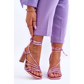 Fashionable Tied Pink Tessoro High Heel Sandals 1