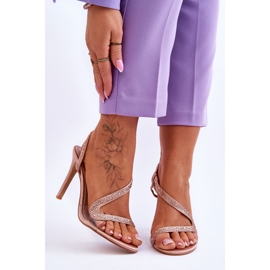 Elegant Slip-On Nude Colima High Heel Sandals beige 1