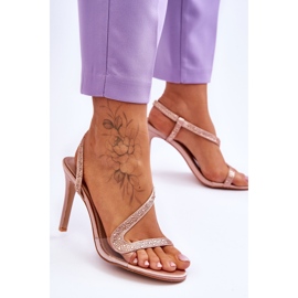 Elegant Slip-On Nude Colima High Heel Sandals beige 2